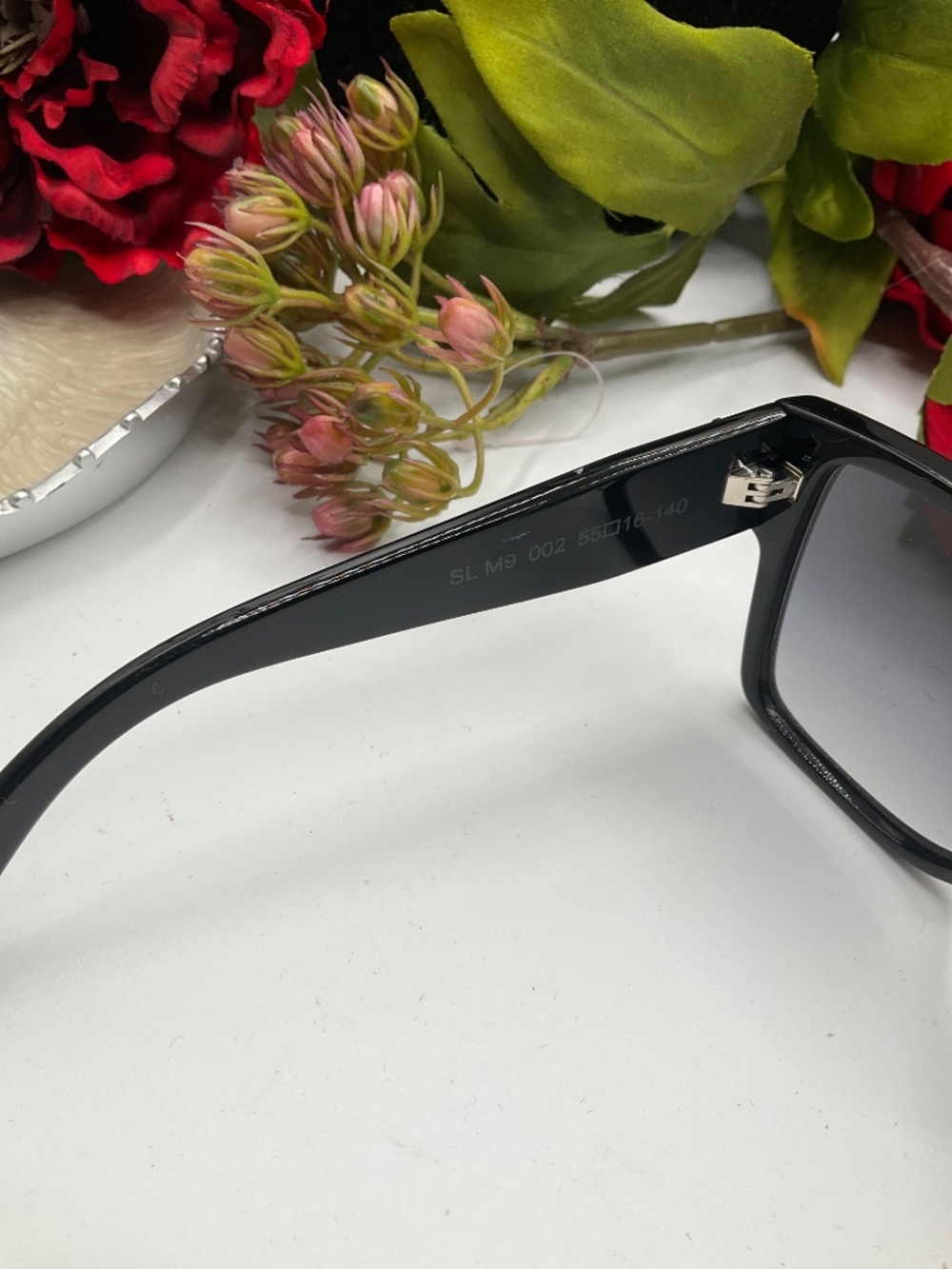 Saint Laurent SL M9/F 002 Shiny Black/Grey Gradient 56-15-145 Sunglasses - Picture 7 of 8